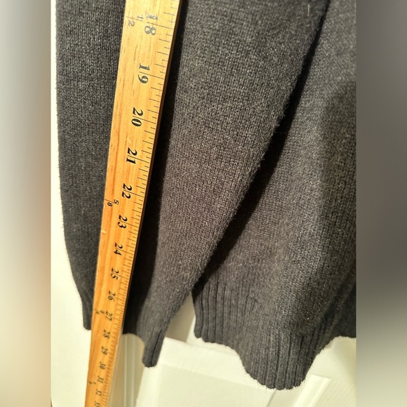 CAMBRIDGE DRY GOODS Men’s Charcoal Gray 100% Cotton & Wool Buttons Turtleneck L - Picture 10 of 12